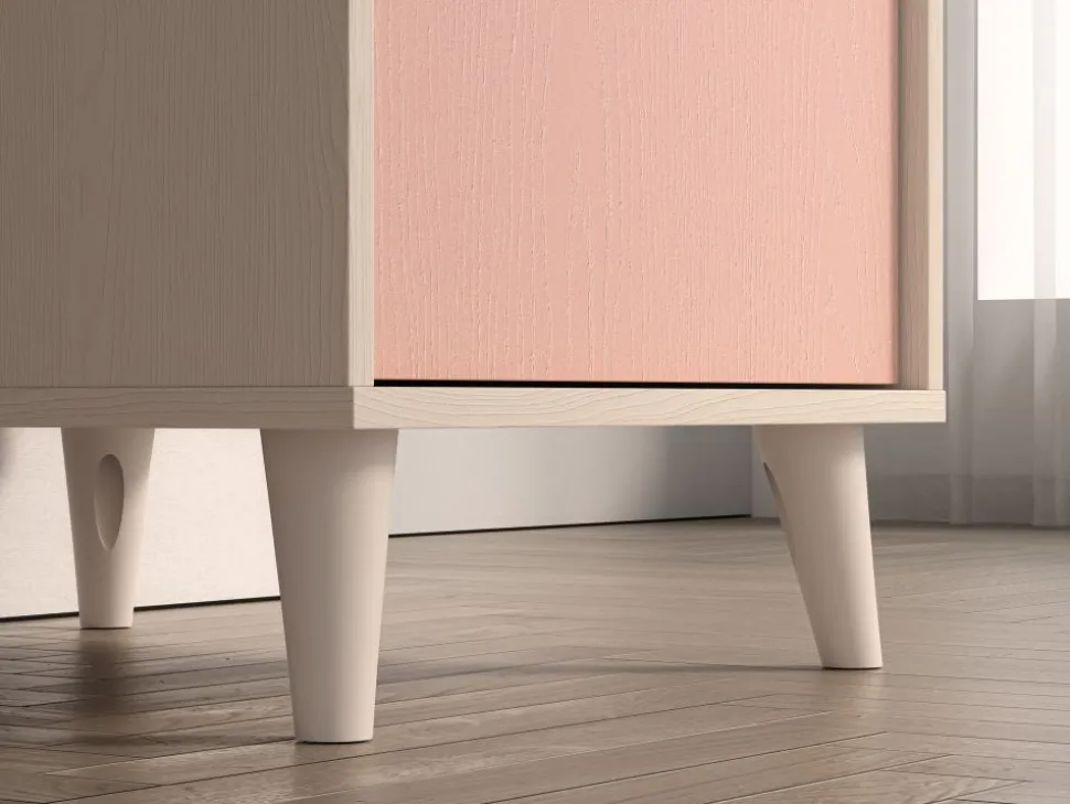 Mevel 07 Piasek pustyni/Millennial pink - biurko 1D