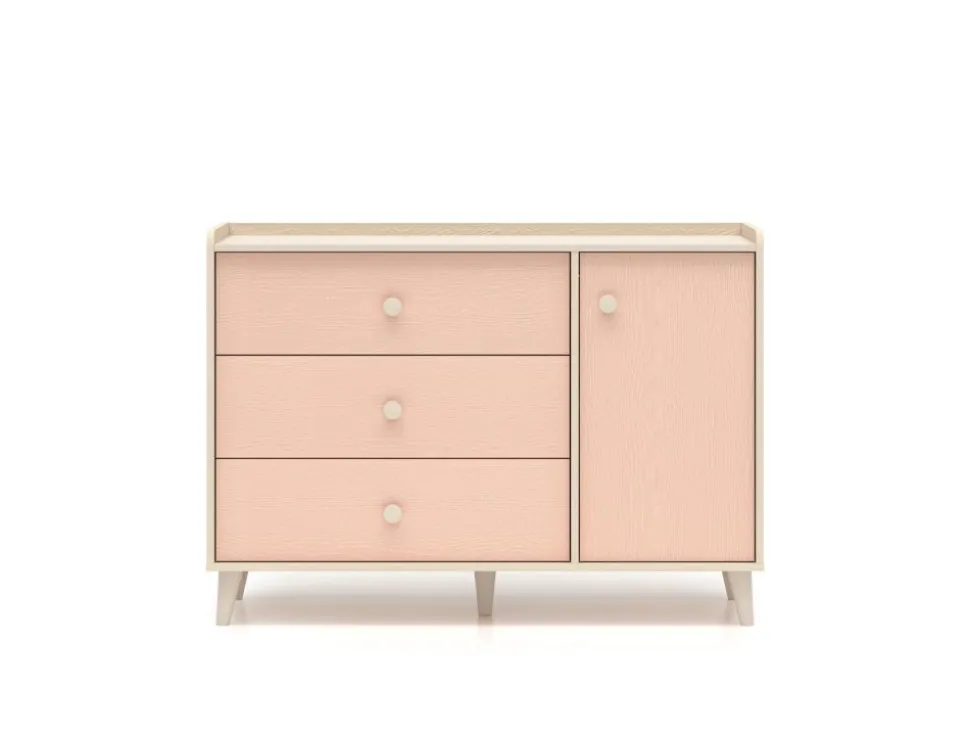Mevel 05 Piasek pustyni/Millennial pink - komoda 1D3S