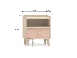 Mevel 10 Piasek pustyni/Millennial pink - szafka 1S