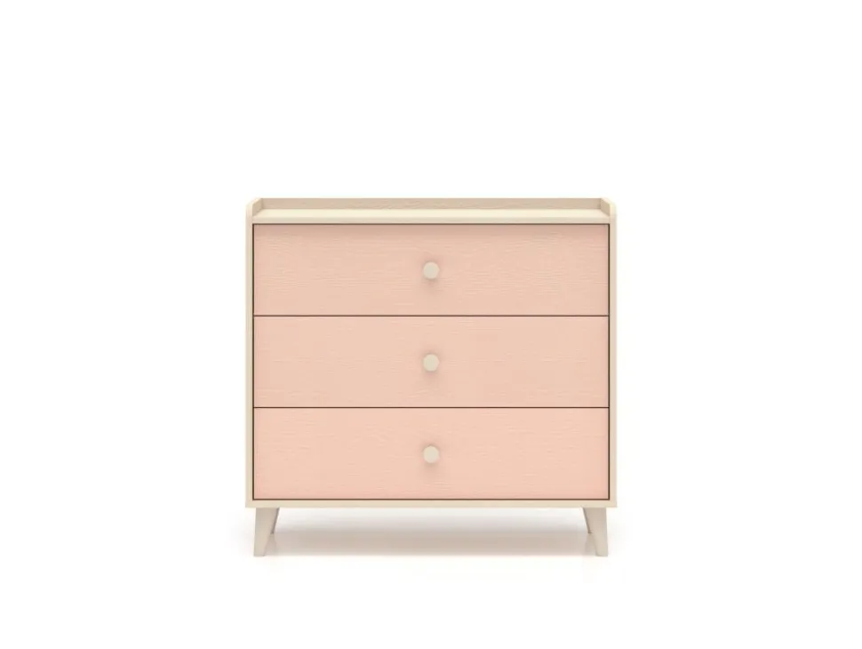 Mevel 06 Piasek pustyni/Millennial pink - komoda 3S