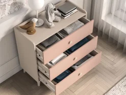 Mevel 06 Piasek pustyni/Millennial pink - komoda 3S