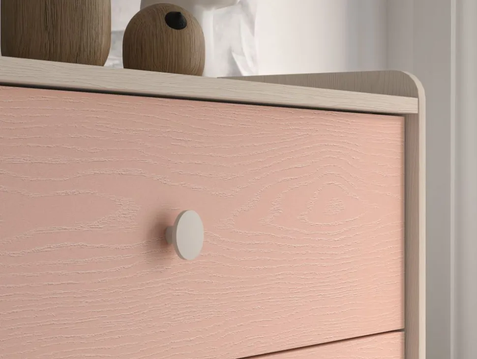 Mevel 06 Piasek pustyni/Millennial pink - komoda 3S