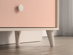 Mevel 06 Piasek pustyni/Millennial pink - komoda 3S