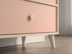 Mevel 04 Piasek pustyni/Millennial pink - komoda 1D1S