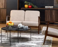 MILANO 2S sofa - beżowy tap. Castel 15 (1p=1szt)1 sztuka