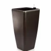 Modena funkcjonalna donica w kolorze metallic espresso z wkładem nawadniającym 40x40x75