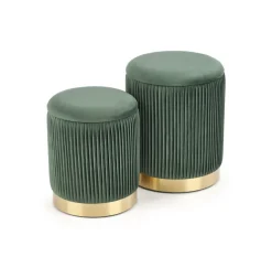 MONTY zestaw 2 puf, ciemny zielony (1p=1kpl)1 sztuka