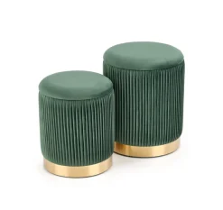 MONTY zestaw 2 puf, ciemny zielony (1p=1kpl)1 sztuka