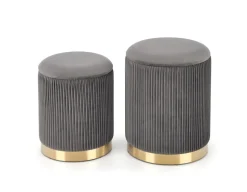 MONTY zestaw 2 puf, popielaty (1p=1kpl)1 sztuka