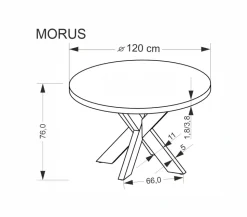 MORUS stół okrągły naturalny (1p=1szt)1 sztuka