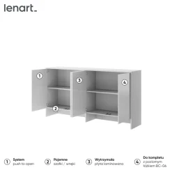 NADSTAWKA BC-11 DO PÓŁKOTAPCZANU POZIOMEGO BIAŁY POŁYSK BED CONCEPT Lenart