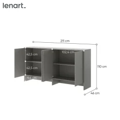 NADSTAWKA BC-11 DO PÓŁKOTAPCZANU POZIOMEGO GRAFITOWA BED CONCEPT Lenart