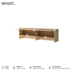 NADSTAWKA BC-09 DO PÓŁKOTAPCZANU POZIOMEGO DĄB ARTISAN BED CONCEPT Lenart