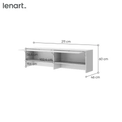 NADSTAWKA BC-09 DO PÓŁKOTAPCZANU POZIOMEGO BIAŁY / BIAŁY POŁYSK BED CONCEPT Lenart