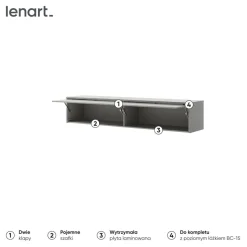 NADSTAWKA BC-15 DO PÓŁKOTAPCZANU POZIOMEGO SZARA BED CONCEPT Lenart