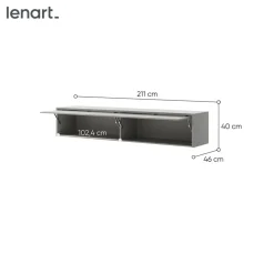 NADSTAWKA BC-15 DO PÓŁKOTAPCZANU POZIOMEGO SZARA BED CONCEPT Lenart