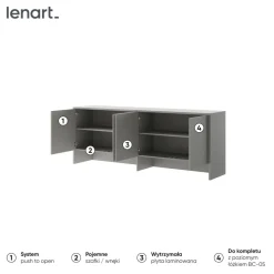 NADSTAWKA BC-10 DO PÓŁKOTAPCZANU POZIOMEGO GRAFITOWA BED CONCEPT Lenart