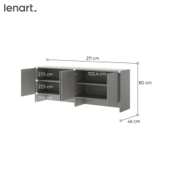 NADSTAWKA BC-10 DO PÓŁKOTAPCZANU POZIOMEGO GRAFITOWA BED CONCEPT Lenart