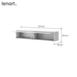 NADSTAWKA BC-15 DO PÓŁKOTAPCZANU POZIOMEGO BIAŁY POŁYSK BED CONCEPT Lenart