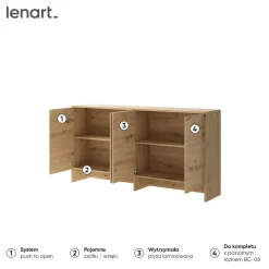 NADSTAWKA BC-11 DO PÓŁKOTAPCZANU POZIOMEGO DĄB ARTISAN BED CONCEPT Lenart
