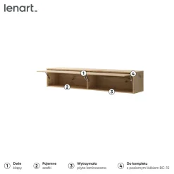 NADSTAWKA BC-15 DO PÓŁKOTAPCZANU POZIOMEGO DĄB ARTISAN BED CONCEPT Lenart