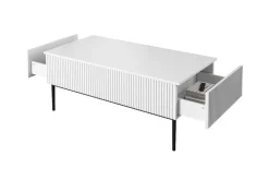 NICOLE ŁAWA 120 2SZ - biały mat / czarny stelaż