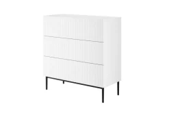 NICOLE KOMODA 100 3SZ - biały mat / czarny stelaż