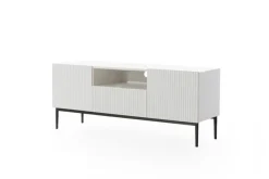 NICOLE RTV 150 2D1SZ - biały mat / czarny stelaż