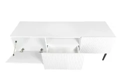 NICOLE RTV 150 2D1SZ - biały mat / czarny stelaż
