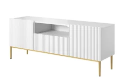NICOLE RTV 150 2D1SZ - biały mat / złoty stelaż