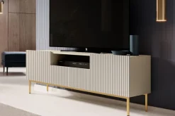 NICOLE RTV 150 2D1SZ - cashmere / złoty stelaż