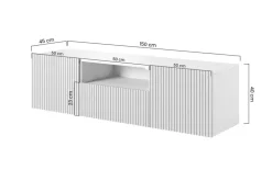 NICOLE RTV 150 2D1SZ - czarny mat / wisząca