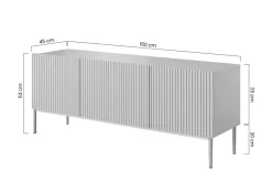NICOLE RTV 150 2K1SZ - cashmere / czarny stelaż