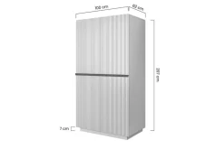 NICOLE SZAFA 100 2D - fjord / złote uchwyty / cokół