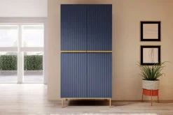 NICOLE SZAFA 100 2D - wave blue / złoty stelaż