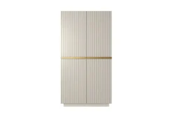 NICOLE SZAFA 100 2DP - cashmere / złote uchwyty / cokół