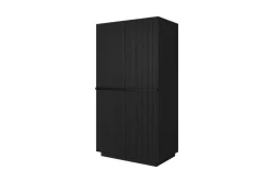NICOLE SZAFA 100 2D2SZ - czarny mat / czarne uchwyty / cokół