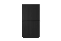 NICOLE SZAFA 100 2D2SZ - czarny mat / czarne uchwyty / cokół