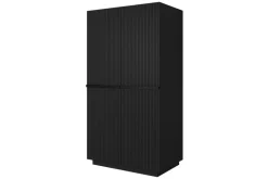 NICOLE SZAFA 100 2D2SZ - czarny mat / czarne uchwyty / cokół