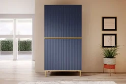 NICOLE SZAFA 100 2D2SZ - wave blue / złoty stelaż
