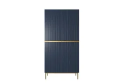 NICOLE SZAFA 100 2D2SZ - wave blue / złoty stelaż
