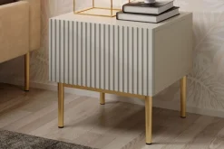 NICOLE SZAFKA NOCNA 46 1SZ (2 szt.) - cashmere / złoty stelaż