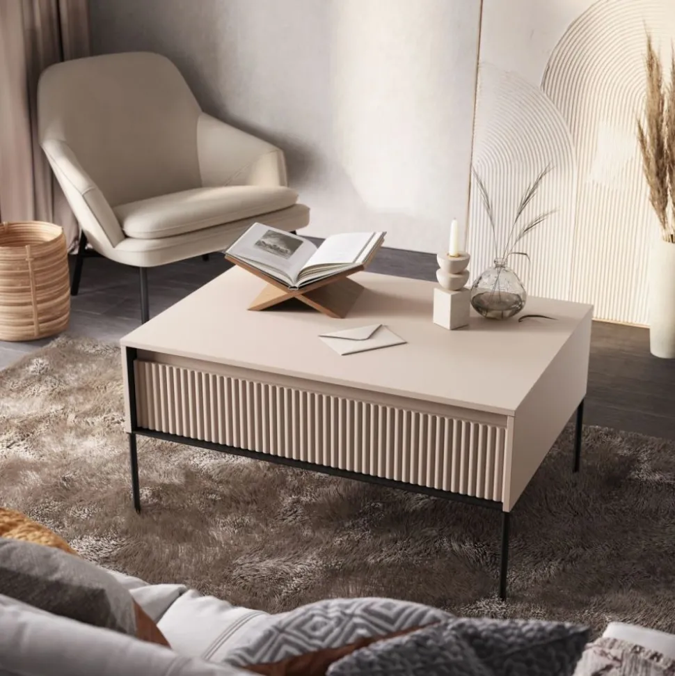 Niski stolik loftowy Lenart Trend TR-09 szary