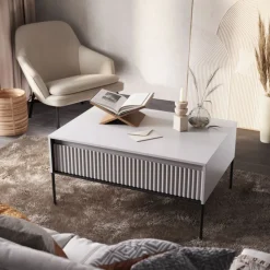 Niski stolik loftowy Lenart Trend TR-09 szary