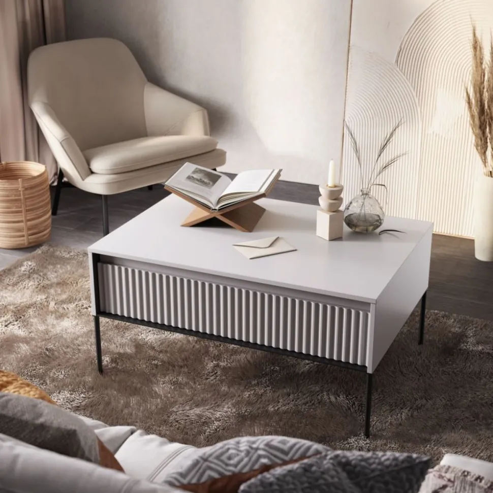 Niski stolik loftowy Lenart Trend TR-09 szary