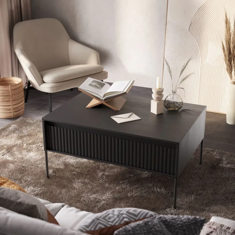 Niski stolik loftowy Lenart Trend TR-09 szary