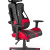 NITRO fotel gabinetowy eco skóra / tkanina, czarny / czerwony (1p=1szt)1 sztuka