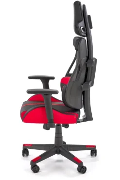 NITRO fotel gabinetowy eco skóra / tkanina, czarny / czerwony (1p=1szt)1 sztuka