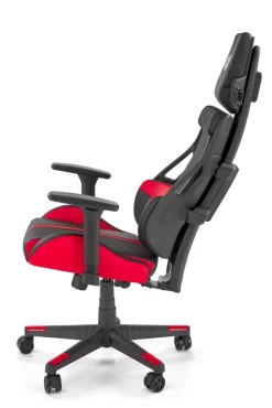 NITRO fotel gabinetowy eco skóra / tkanina, czarny / czerwony (1p=1szt)1 sztuka