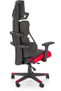 NITRO fotel gabinetowy eco skóra / tkanina, czarny / czerwony (1p=1szt)1 sztuka